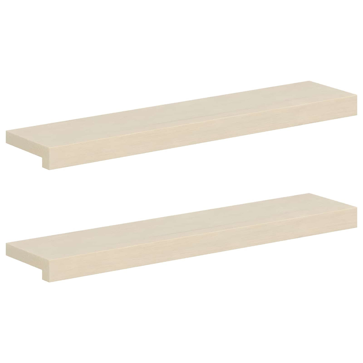 Window Sills 2 pcs White 70 x 20 x 2 cm Solid Oak Wood