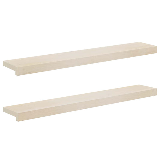 Window Sills 2 pcs White 90 x 20 x 2 cm Solid Oak Wood