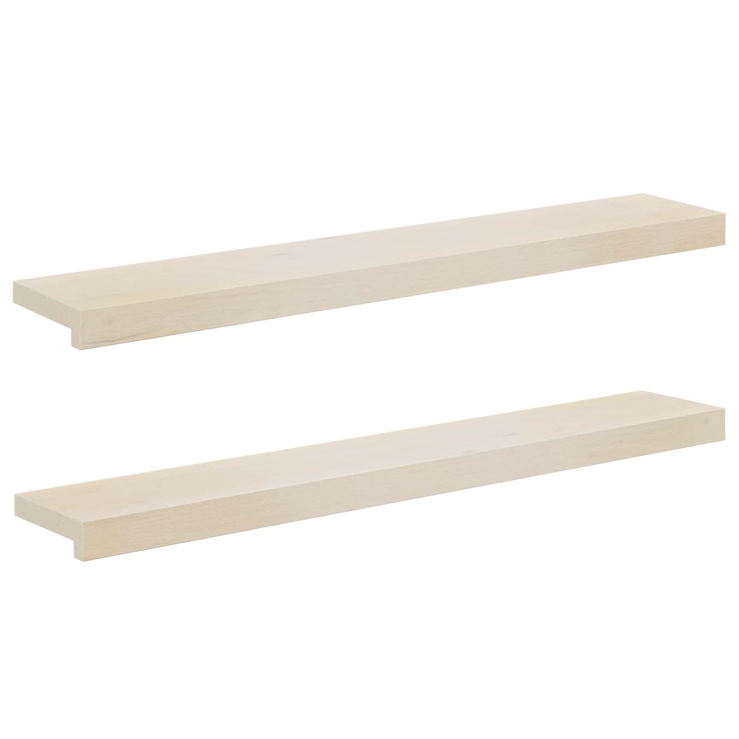 Window Sills 2 pcs White 100 x 20 x 2 cm Solid Oak Wood