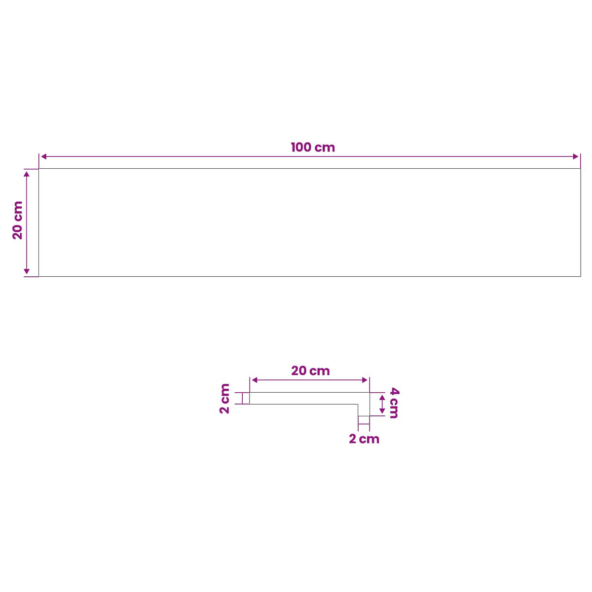 Window Sills 2 pcs White 100 x 20 x 2 cm Solid Oak Wood