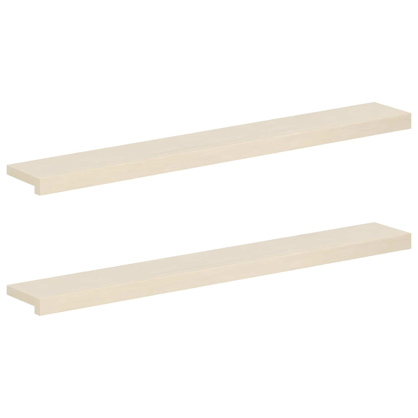 Window Sills 2 pcs White 110 x 20 x 2 cm Solid Oak Wood