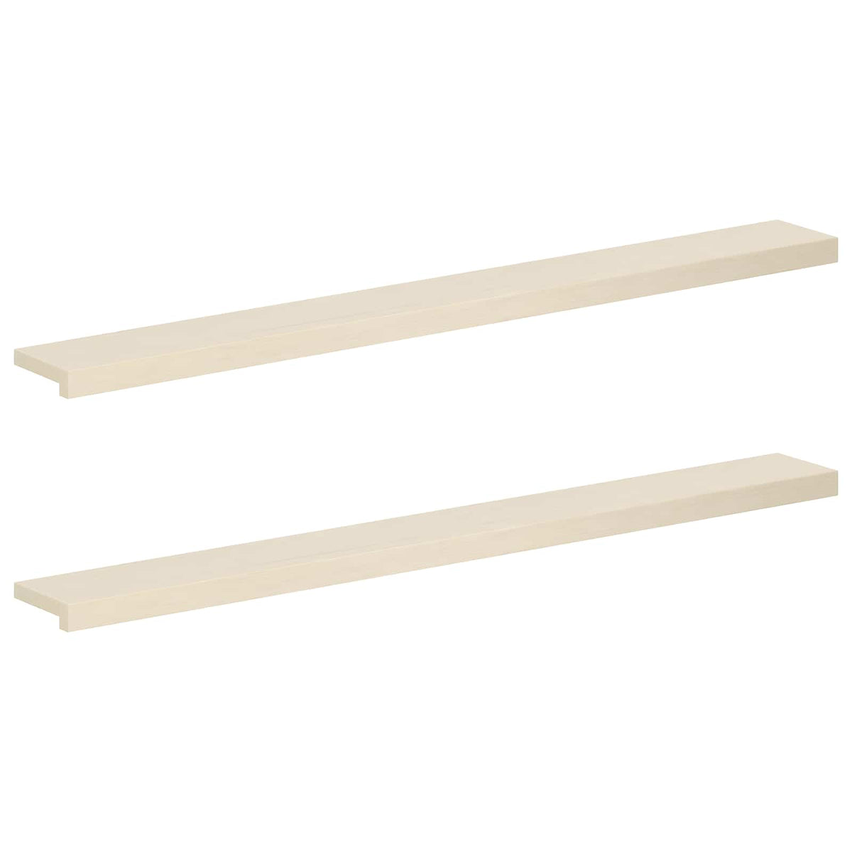 Window Sills 2 pcs White 140 x 20 x 2 cm Solid Oak Wood