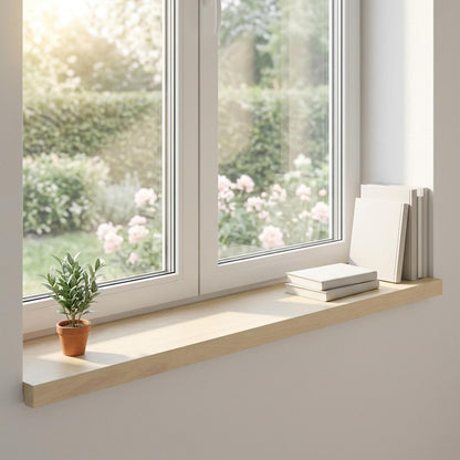 Window Sills 2 pcs White 70 x 30 x 2 cm Solid Oak Wood