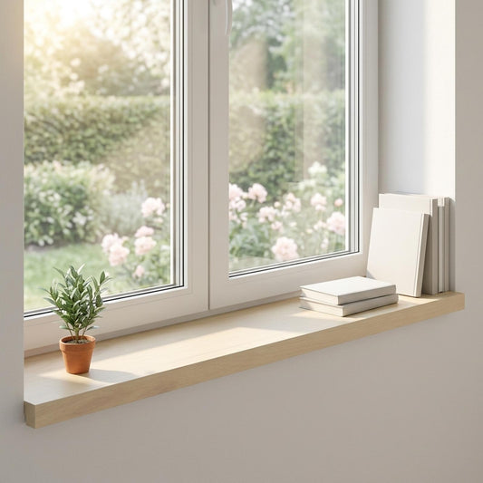 Window Sills 2 pcs White 90 x 25 x 2 cm Solid Oak Wood