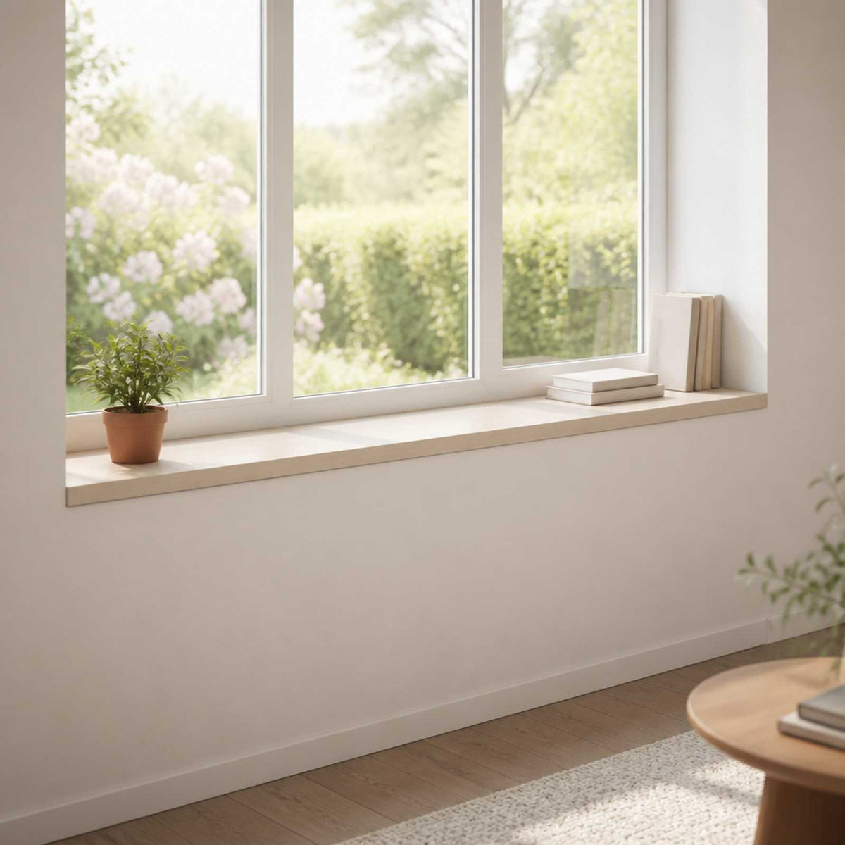 Window Sills 2 pcs White 160 x 30 x 2 cm Solid Oak Wood