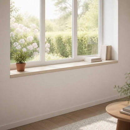 Window Sills 2 pcs White 140 x 30 x 2 cm Solid Oak Wood