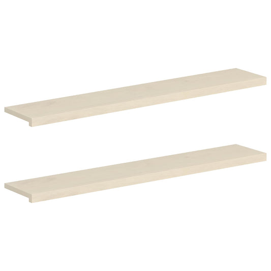 Window Sills 2 pcs White 140 x 25 x 2 cm Solid Oak Wood