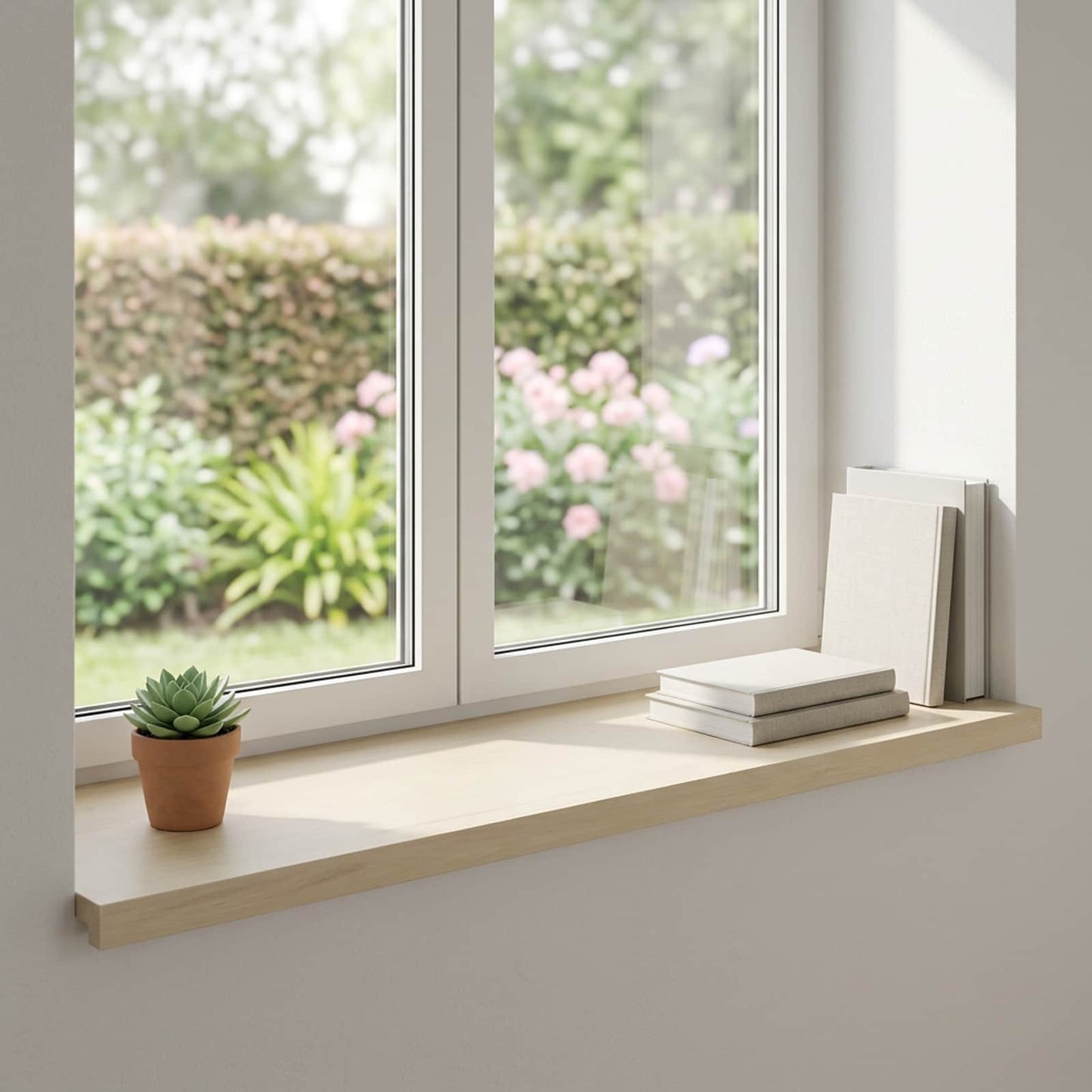 Window Sills 2 pcs White 90 x 40 x 2 cm Solid Oak Wood