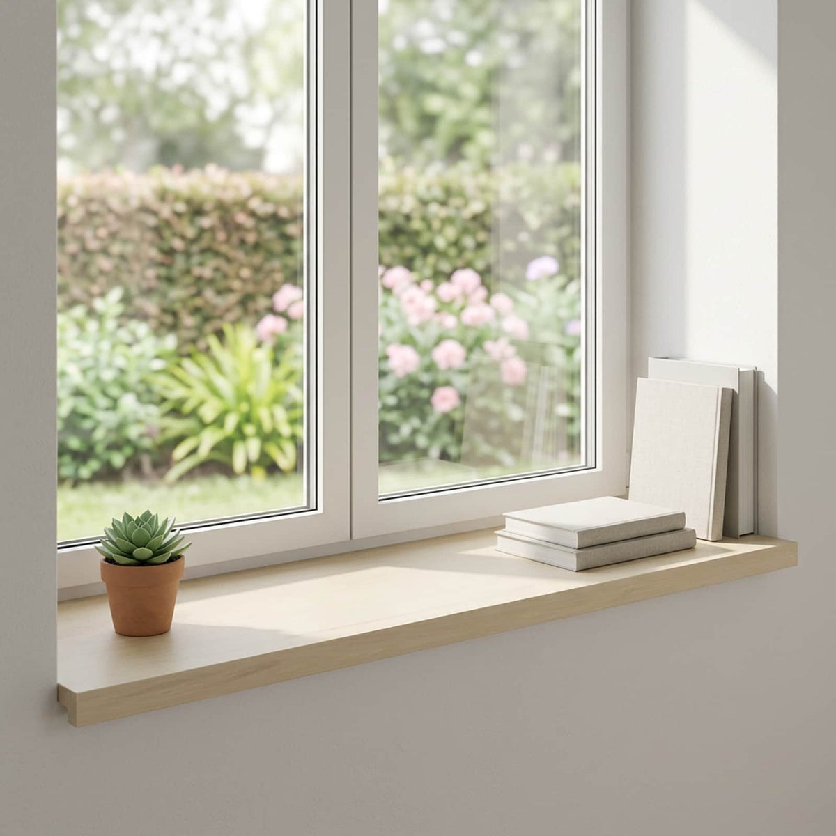 Window Sills 2 pcs White 70 x 30 x 2 cm Solid Oak Wood