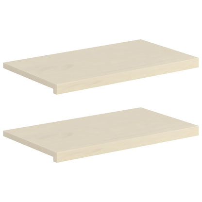 Window Sills 2 pcs White 70 x 30 x 2 cm Solid Oak Wood
