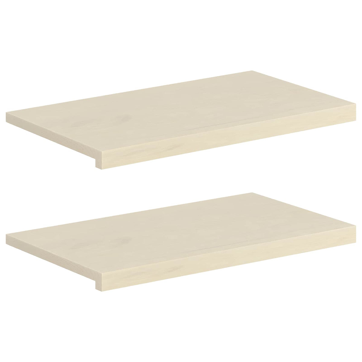 Window Sills 2 pcs White 80 x 40 x 2 cm Solid Oak Wood