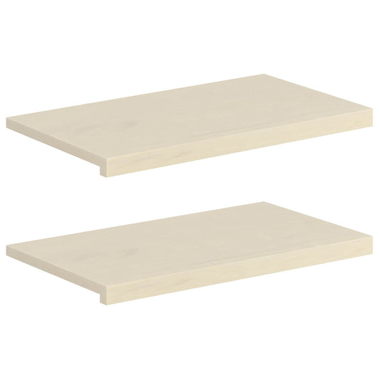 Window Sills 2 pcs White 80 x 40 x 2 cm Solid Oak Wood