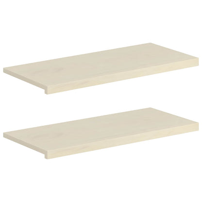 Window Sills 2 pcs White 90 x 40 x 2 cm Solid Oak Wood