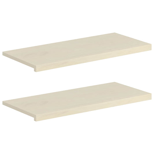 Window Sills 2 pcs White 90 x 40 x 2 cm Solid Oak Wood