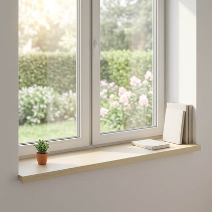 Window Sills 2 pcs White 160 x 40 x 2 cm Solid Oak Wood
