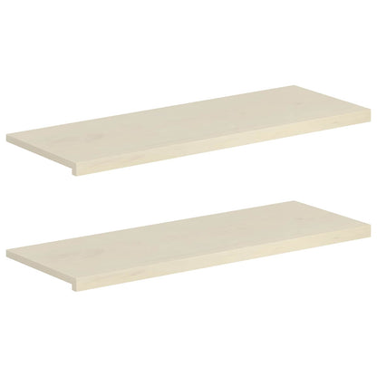 Window Sills 2 pcs White 110 x 40 x 2 cm Solid Oak Wood