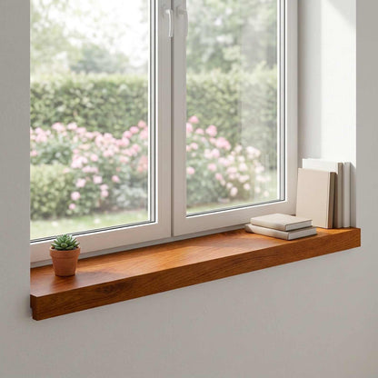 Window Sills 2 pcs Brown 90 x 20 x 2 cm Solid Oak Wood