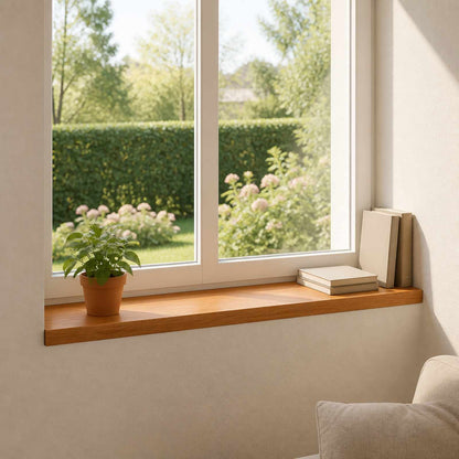 Window Sills 2 pcs Brown 90 x 25 x 2 cm Solid Oak Wood