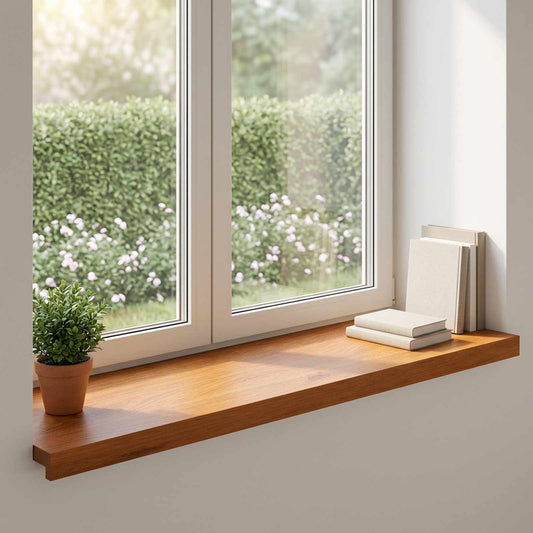 Window Sills 2 pcs Brown 100 x 40 x 2 cm Solid Oak Wood