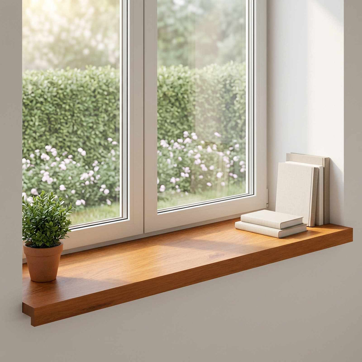 Window Sills 2 pcs Brown 80 x 40 x 2 cm Solid Oak Wood