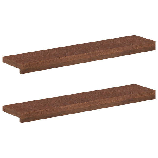 Window Sills 2 pcs Dark Brown 70 x 15 x 2 cm Solid Oak Wood