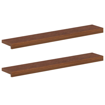Window Sills 2 pcs Dark Brown 100 x 15 x 2 cm Solid Oak Wood