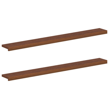 Window Sills 2 pcs Dark Brown 160 x 15 x 2 cm Solid Oak Wood