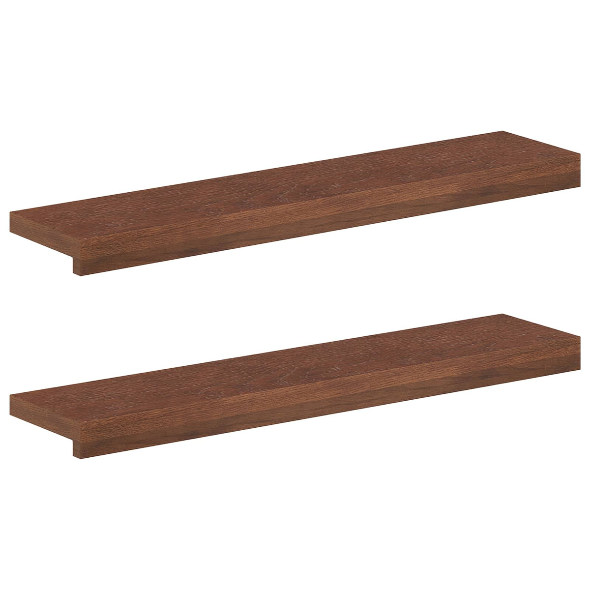 Window Sills 2 pcs Dark Brown 70 x 20 x 2 cm Solid Oak Wood