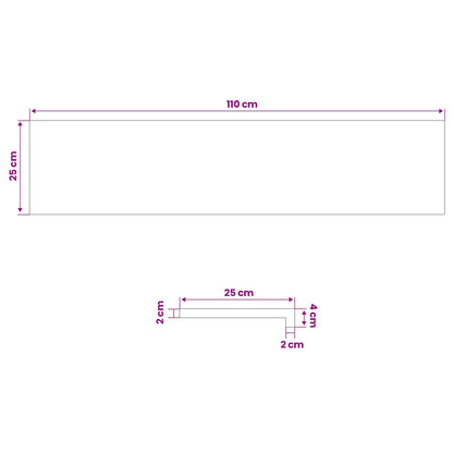 Window Sills 2 pcs Dark Brown 110 x 25 x 2 cm Solid Oak Wood