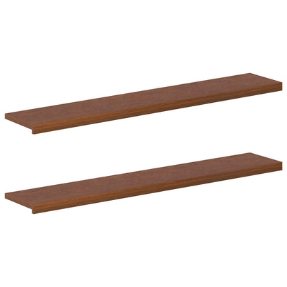 Window Sills 2 pcs Dark Brown 140 x 25 x 2 cm Solid Oak Wood