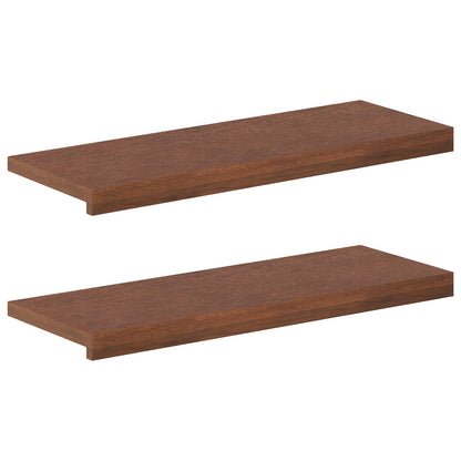 Window Sills 2 pcs Dark Brown 80 x 30 x 2 cm Solid Oak Wood