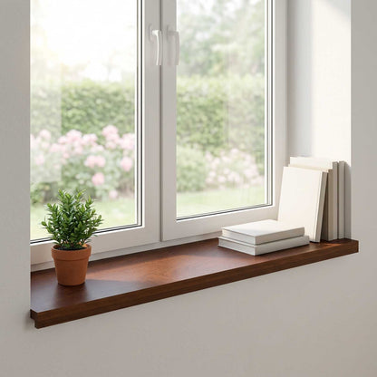 Window Sills 2 pcs Dark Brown 90 x 40 x 2 cm Solid Oak Wood
