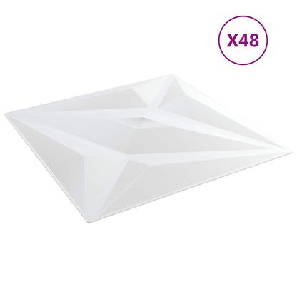 Wall Panels Star 12 pcs White star 50 x 50 cm XPS Foam
