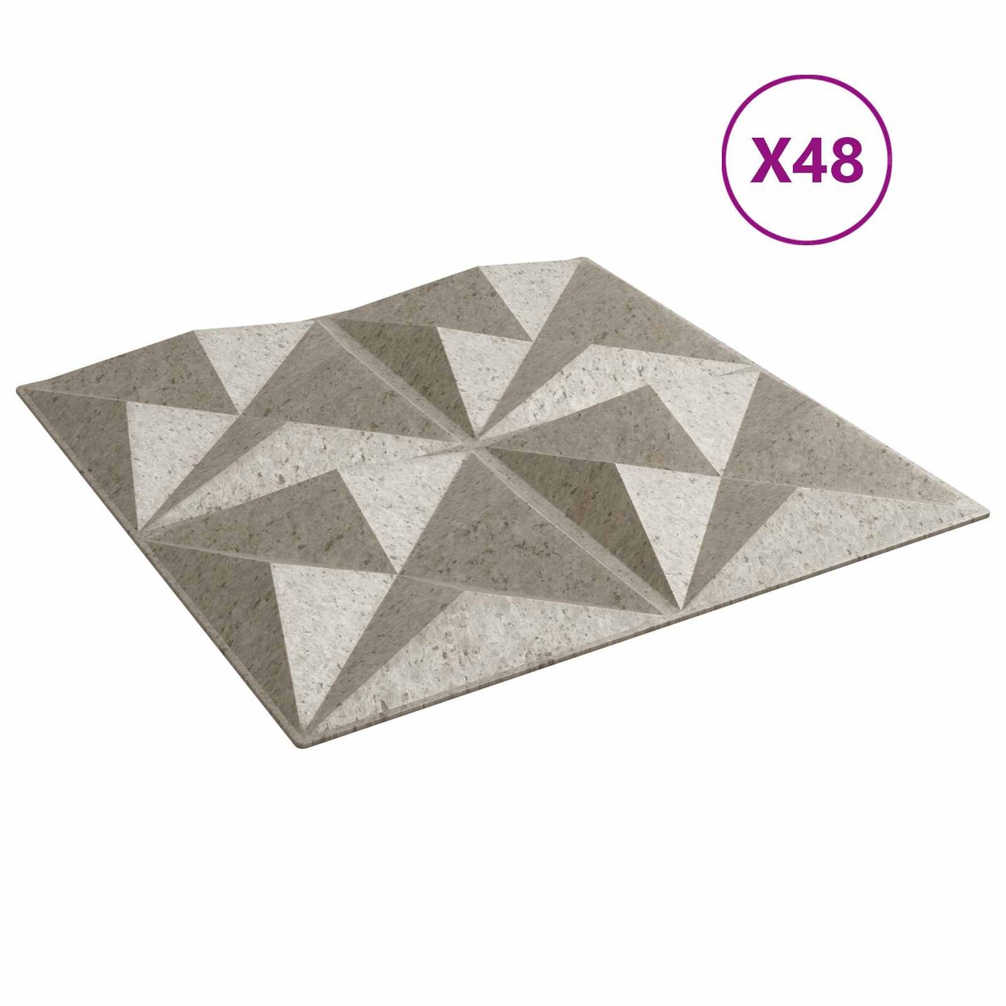 Wall Panels 48 pcs Origami beton 50 x 50 cm XPS Foam