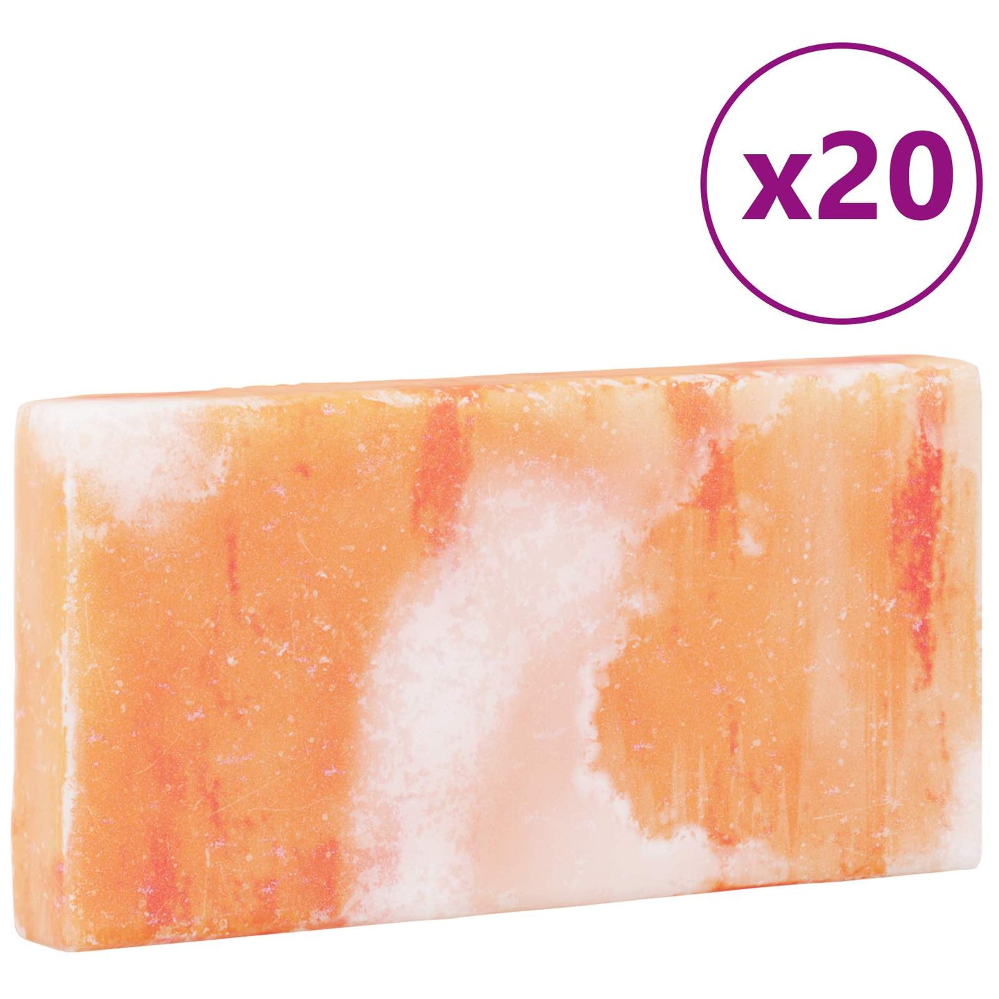 Salt Stones 20 pcs Pink 20 x 2.5 x 10 cm Rock Salt