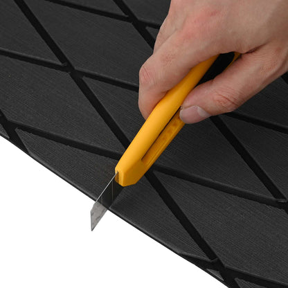 Boat Mat Striped Dark Grey and Black 190 x 70 cm EVA