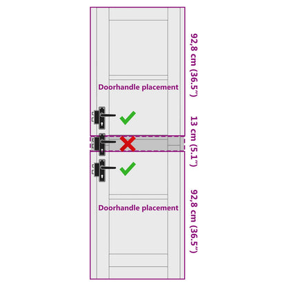 Interior Door White 61 x 198.5 cm Plywood