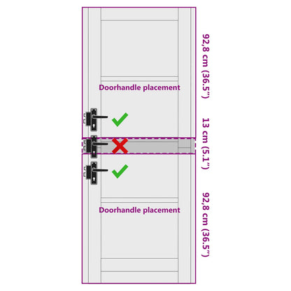 Interior Door White 73.5 x 198.5 cm Plywood