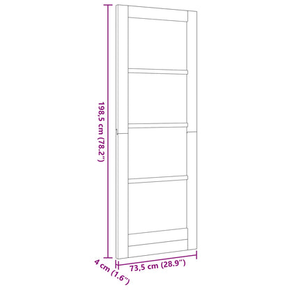 Interior Door White 73.5 x 198.5 cm Plywood
