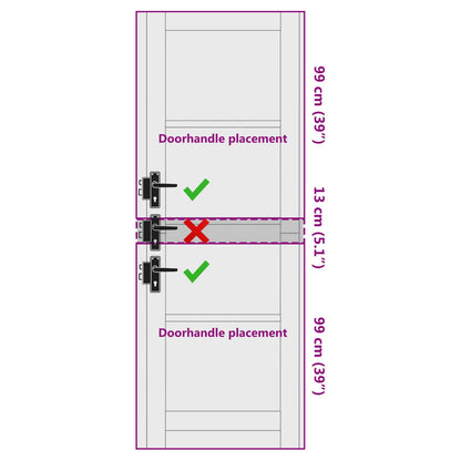 Interior Door White 73.5 x 211 cm Plywood