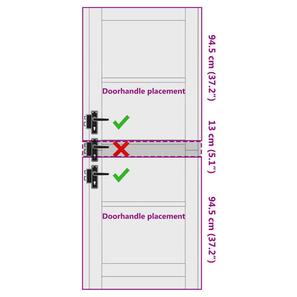 Interior Door White 78 x 202 cm Plywood