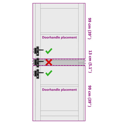 Interior Door White 86 x 211 cm Plywood