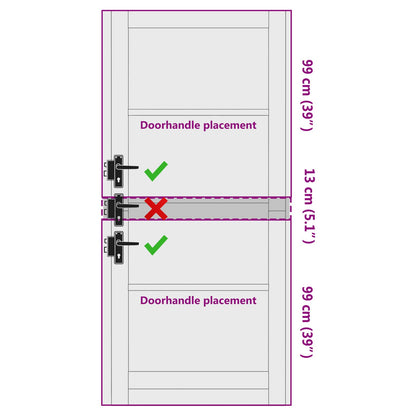 Interior Door Natural 93 x 211 cm Plywood