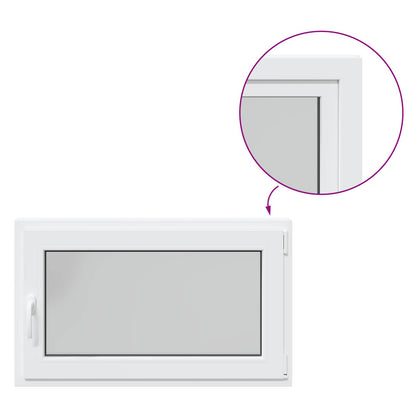 Basement Window RISOR 100 x 60 cm PVC and Glass White
