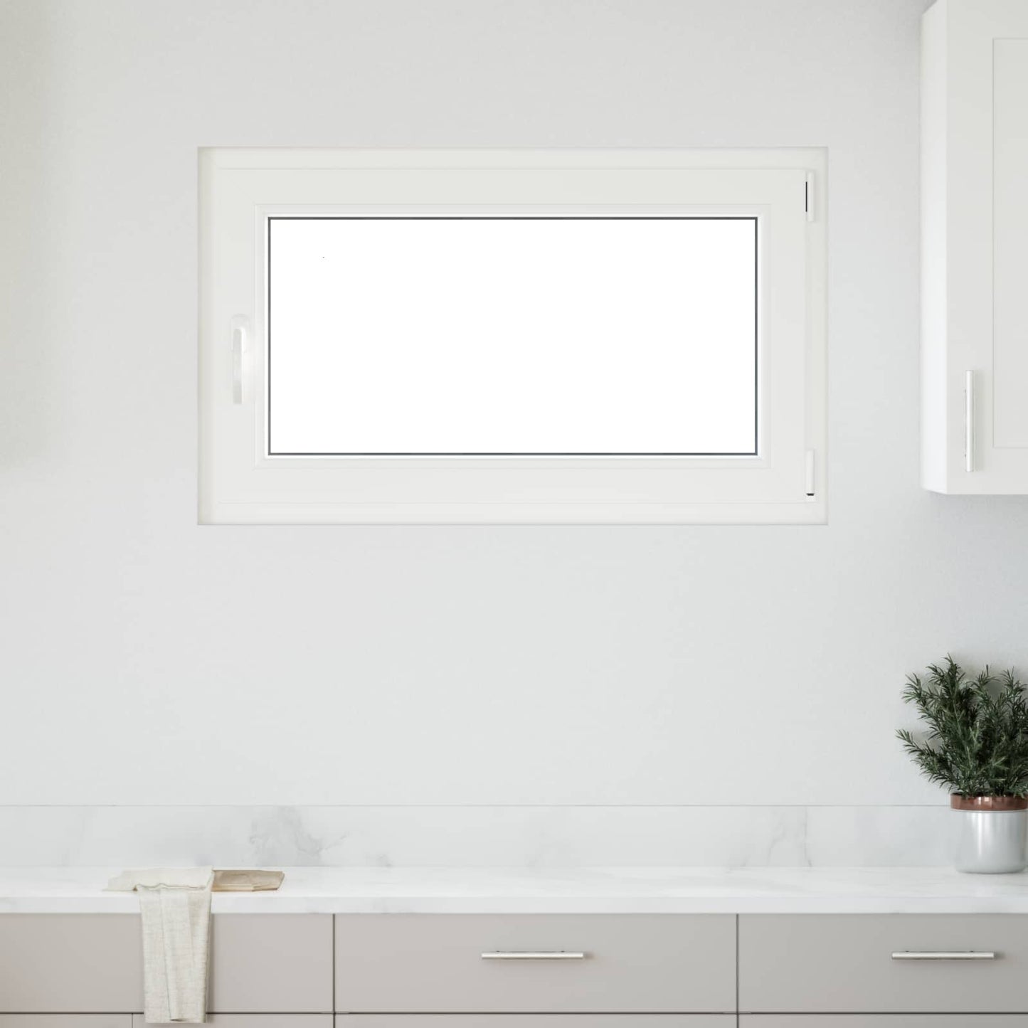 Basement Window RISOR 100 x 60 cm PVC and Glass White