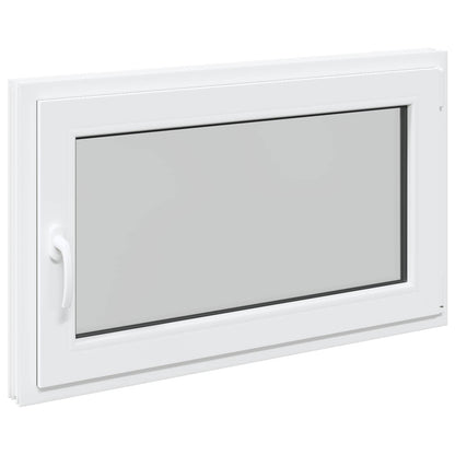 Basement Window RISOR 100 x 60 cm PVC and Glass White