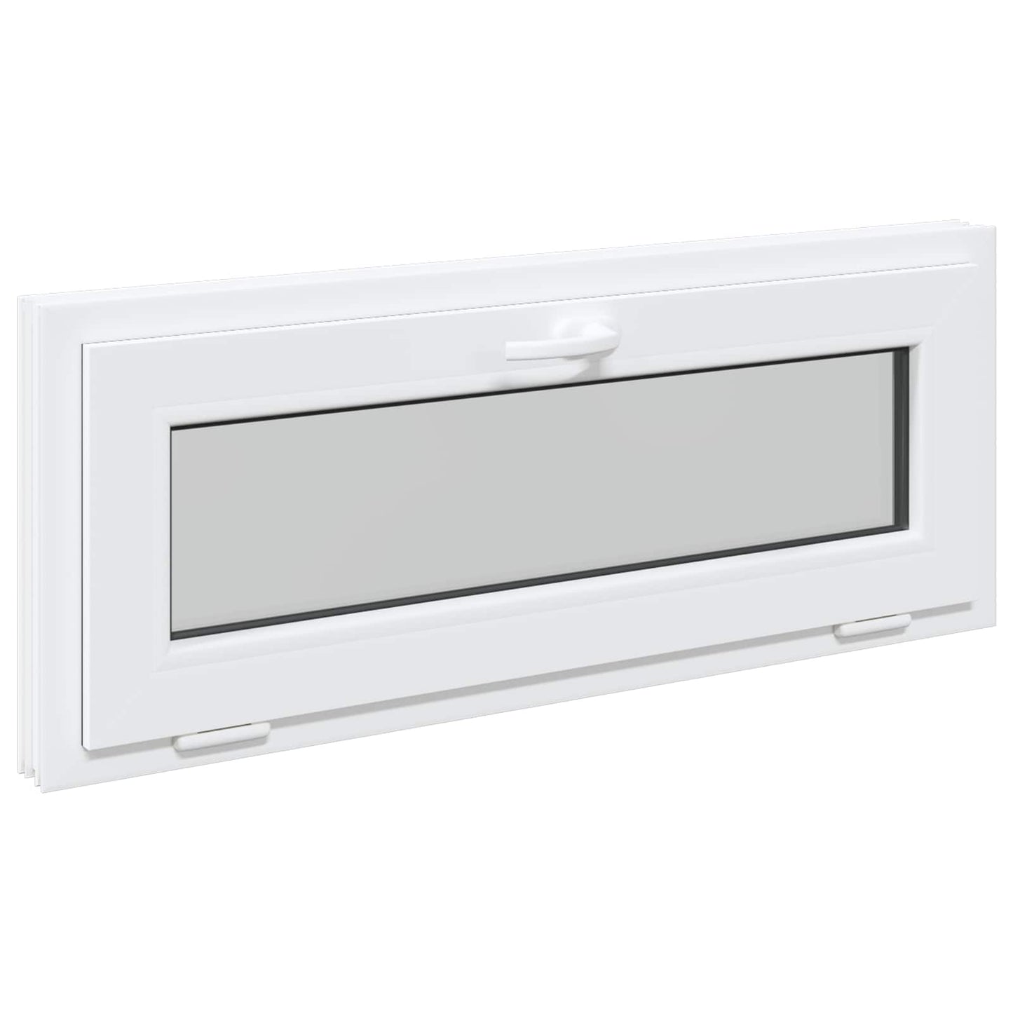 Basement Window RISOR 100 x 40 cm PVC and Glass White