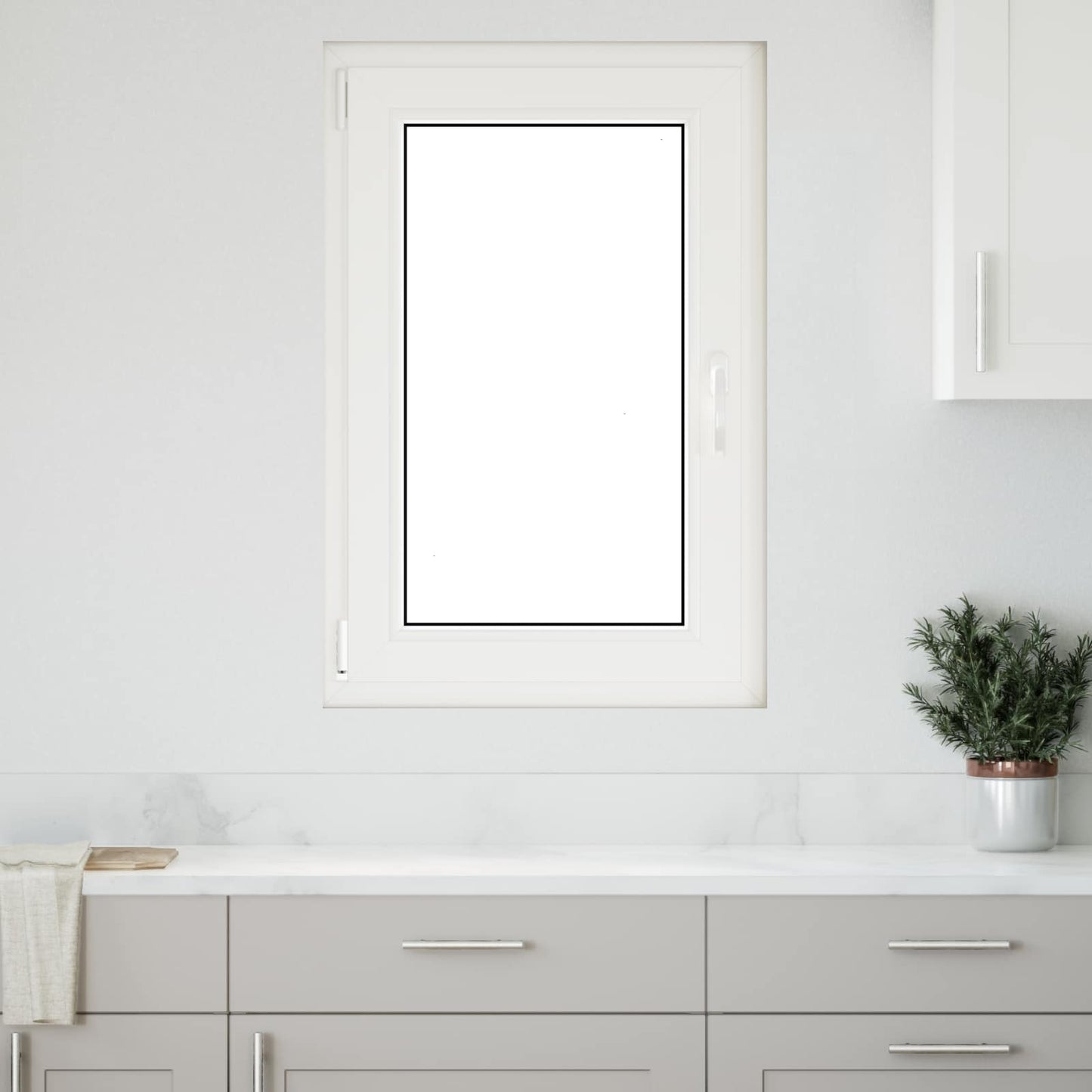 Tilt & Turn Basement Window RISOR 60 x 80 cm PVC and Glass