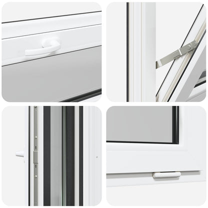 Basement Window RISOR 80 x 40 cm PVC and Glass Anthracite