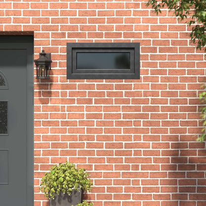 Basement Window RISOR 80 x 40 cm PVC and Glass Anthracite